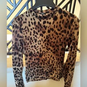 Dolce & Gabbana Skims collaboration Animal Print Long Sleeve Top